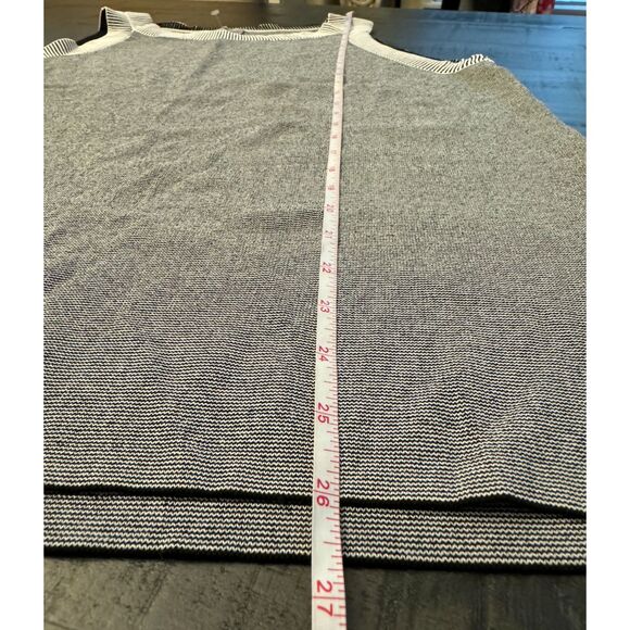 Chico's Layering Shell Ribbed Striped Tank - Sz 2 (L) - Picture 6 of 9